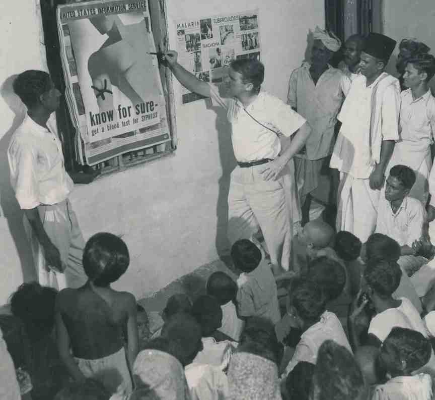 Everett Woodman at work outside Chennai, 1954