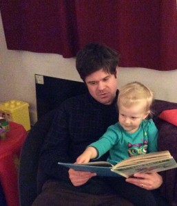 Ben reading to Clara