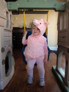 Clara in pig costume 2013