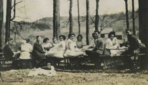 A picnic, Alfred University students, c 1910
